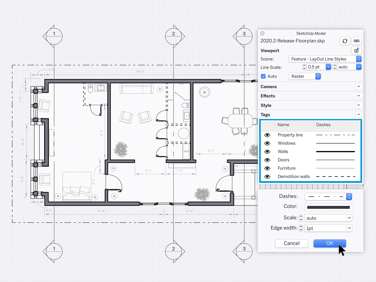 SketchUp Software - Turn your 3D models into detailed documents. With LayOut, you can customize your views, add details and dimensions, and create title blocks. The best part: when your 3D model updates, so do your drawings.