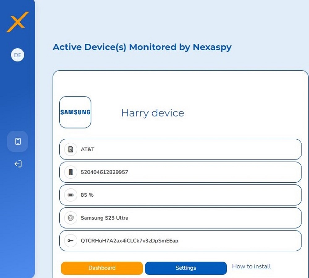 NexaSpy Employee Monitoring dashboard