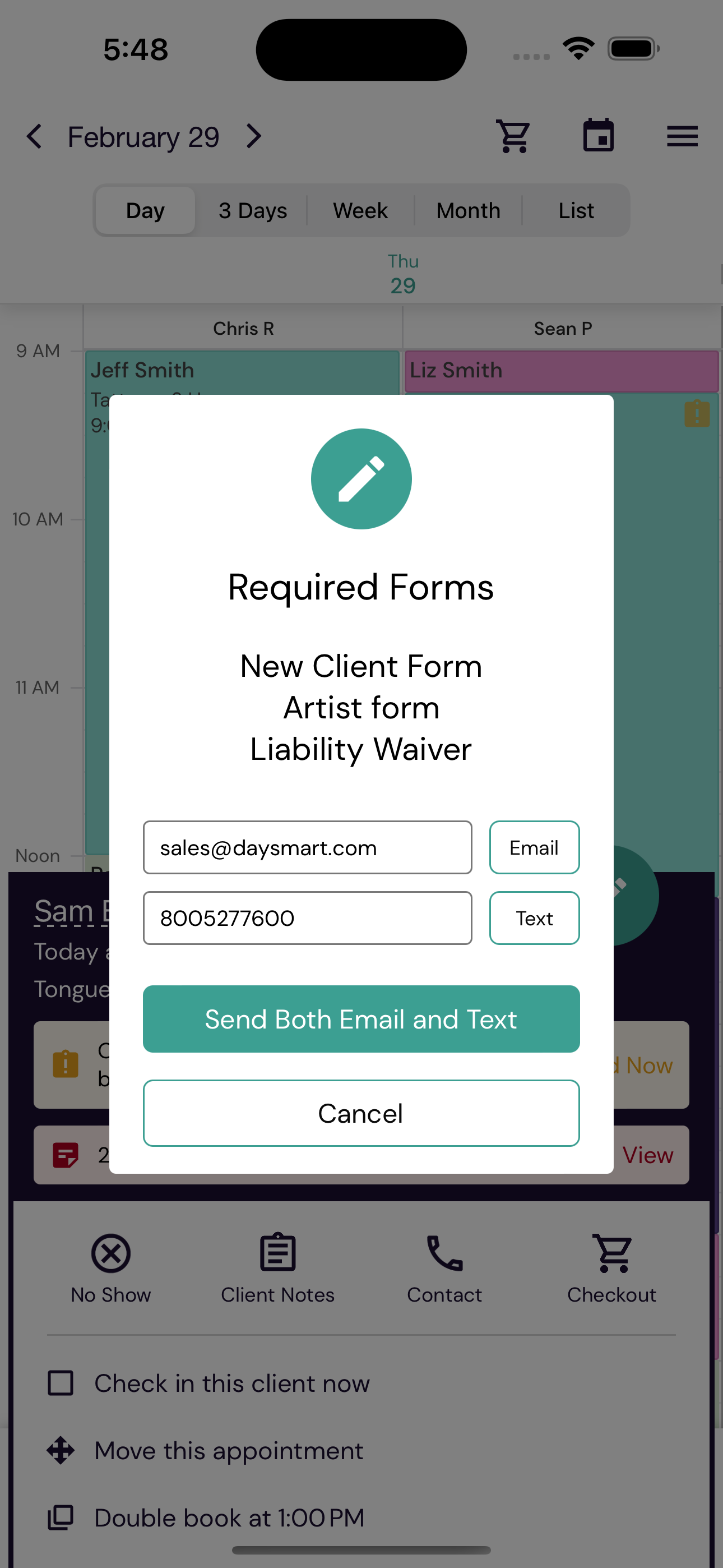 Save time with Digital Forms that are sent to customers automatically when booking specific services, prompting clients to fill in and sign documents before they arrive. 