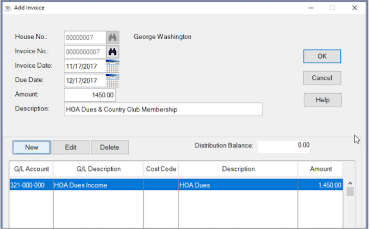 ECI MarkSystems screenshot: MarkSystems adding invoices