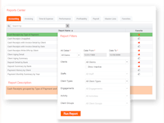 Mango Practice Management Software - Mango Billing reports center screenshot - thumbnail