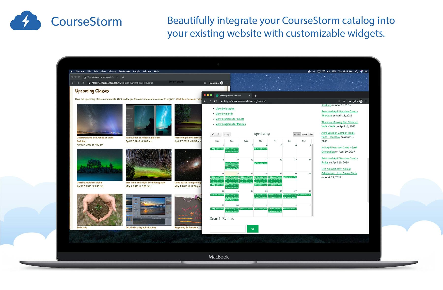 CourseStorm Software - Beautifully integrate your CourseStorm catalog into your existing website with our customizable widgets.