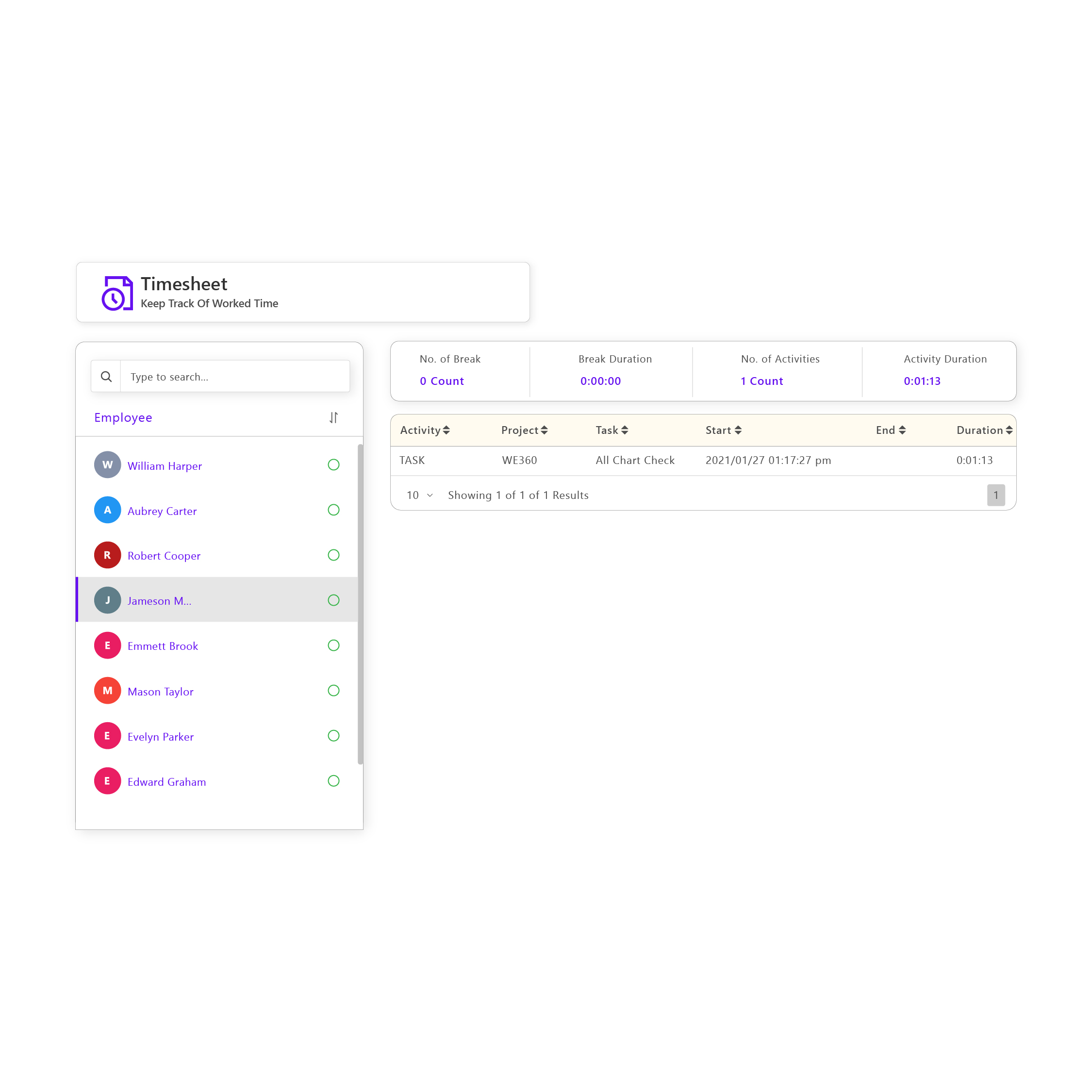 WE360.ai's Timesheet to keep track of where your employees are wasting their time-thumb