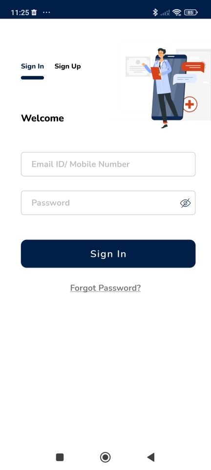 JGDHealth screenshot: JGDHealth mobile app login