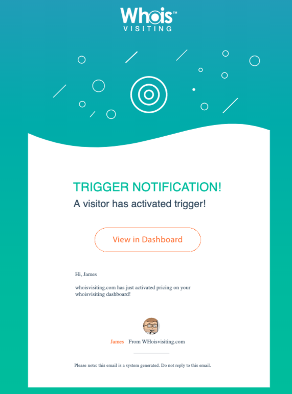 Whoisvisiting Triggered Alerts