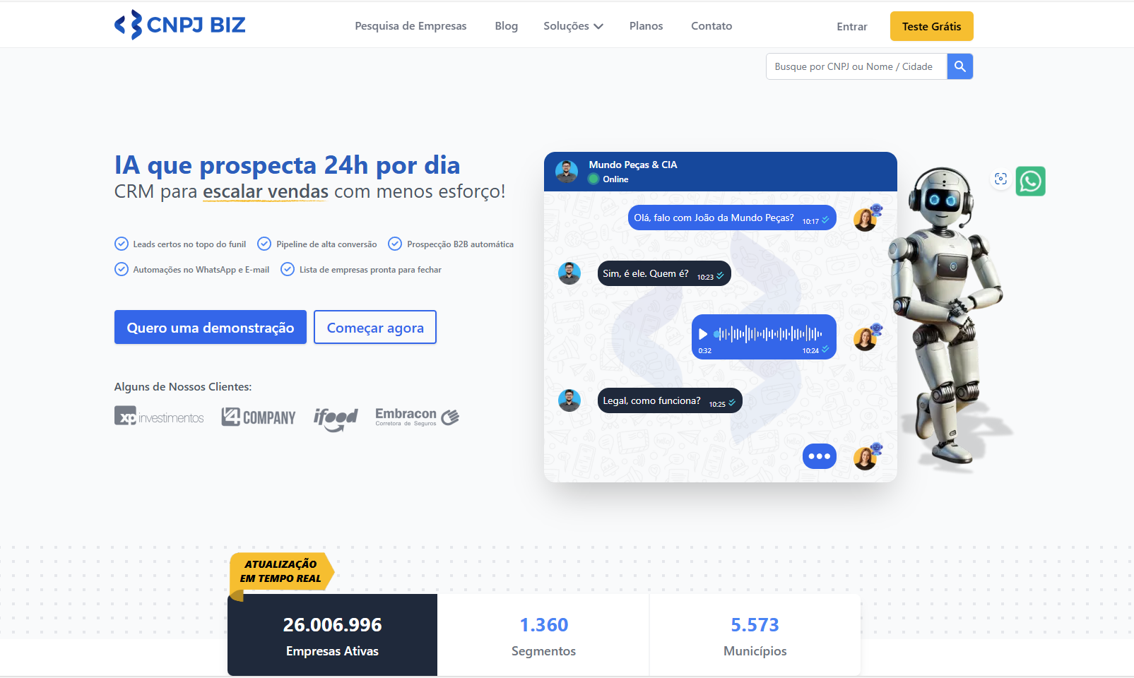 CNPJ BIZ screenshot: CNPJ BIZ home principal