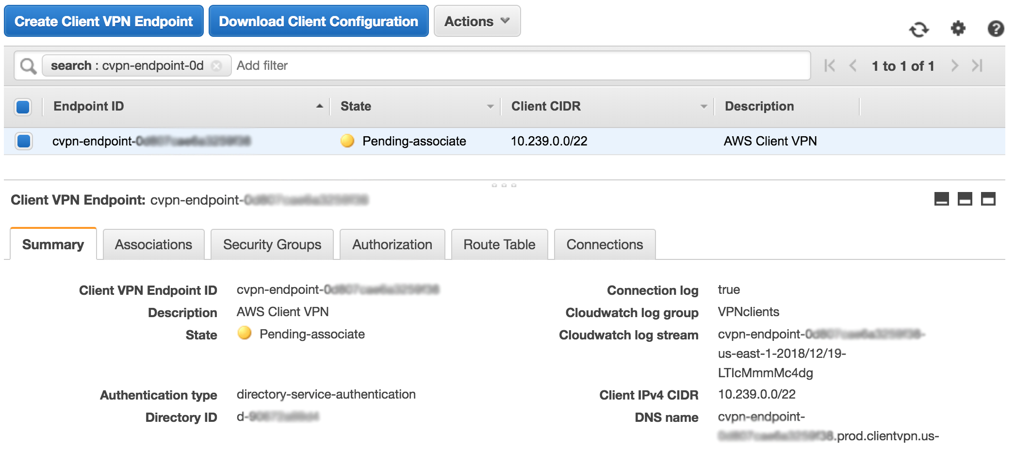 AWS VPN summary