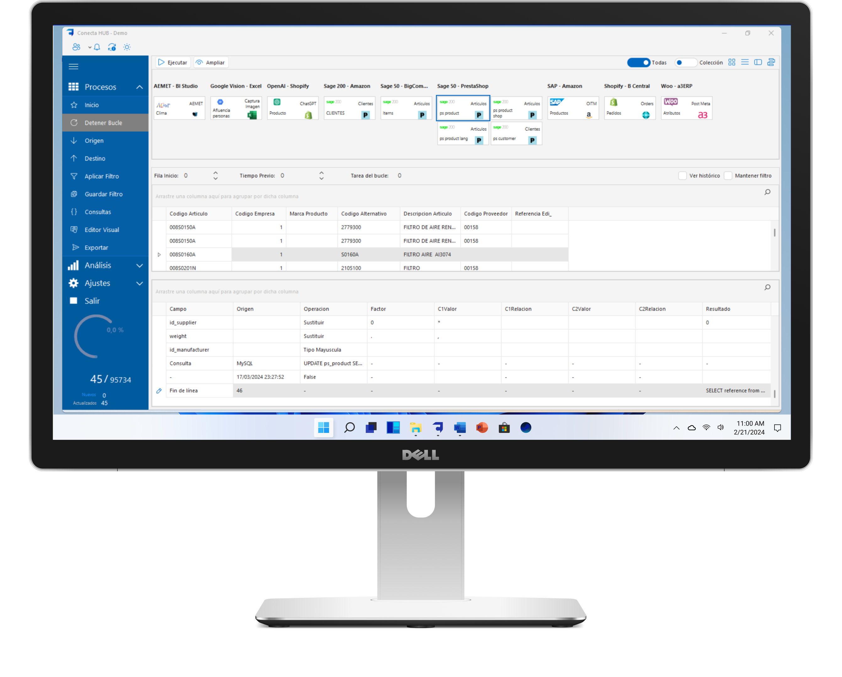 Conecta HUB screenshot: Conecta HUB dashboard view