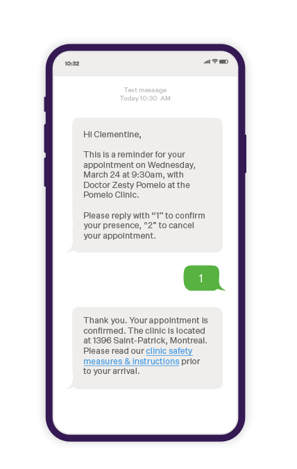 Reach your patients by email, SMS or voice message and decrease your practice no-show rate by 60% with automated appointment reminder software.