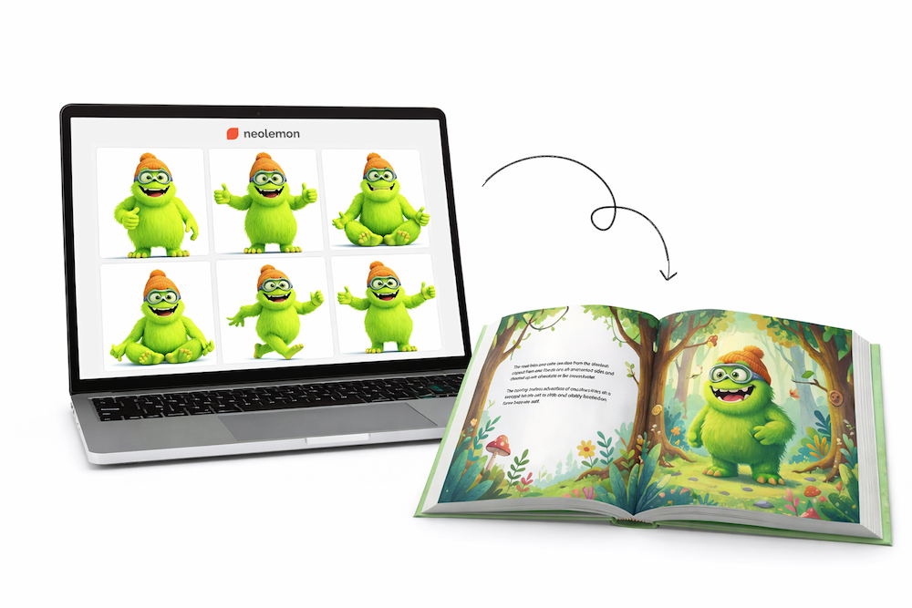 Neolemon screenshot: Neolemon Same character maintained across multiple poses