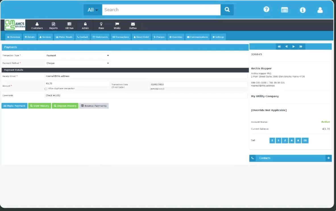 AMCS Utility Billing