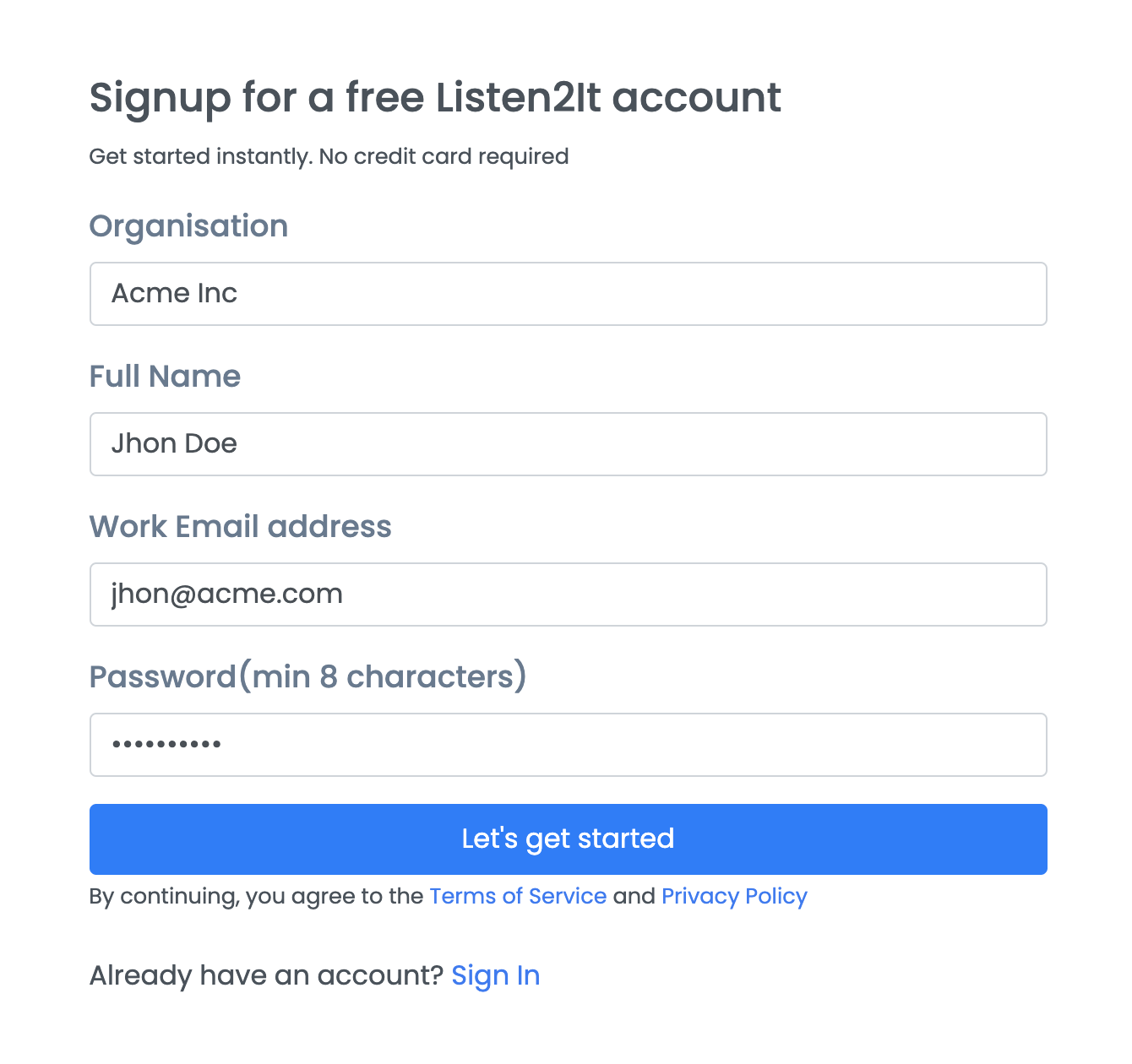 Listen2It Software - Getting Started with Listen2It