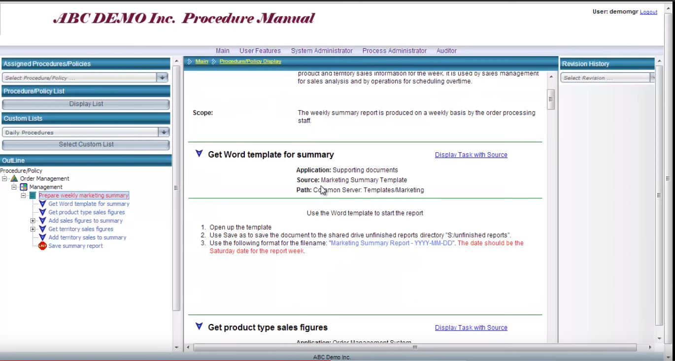 NotoWare content view screenshot