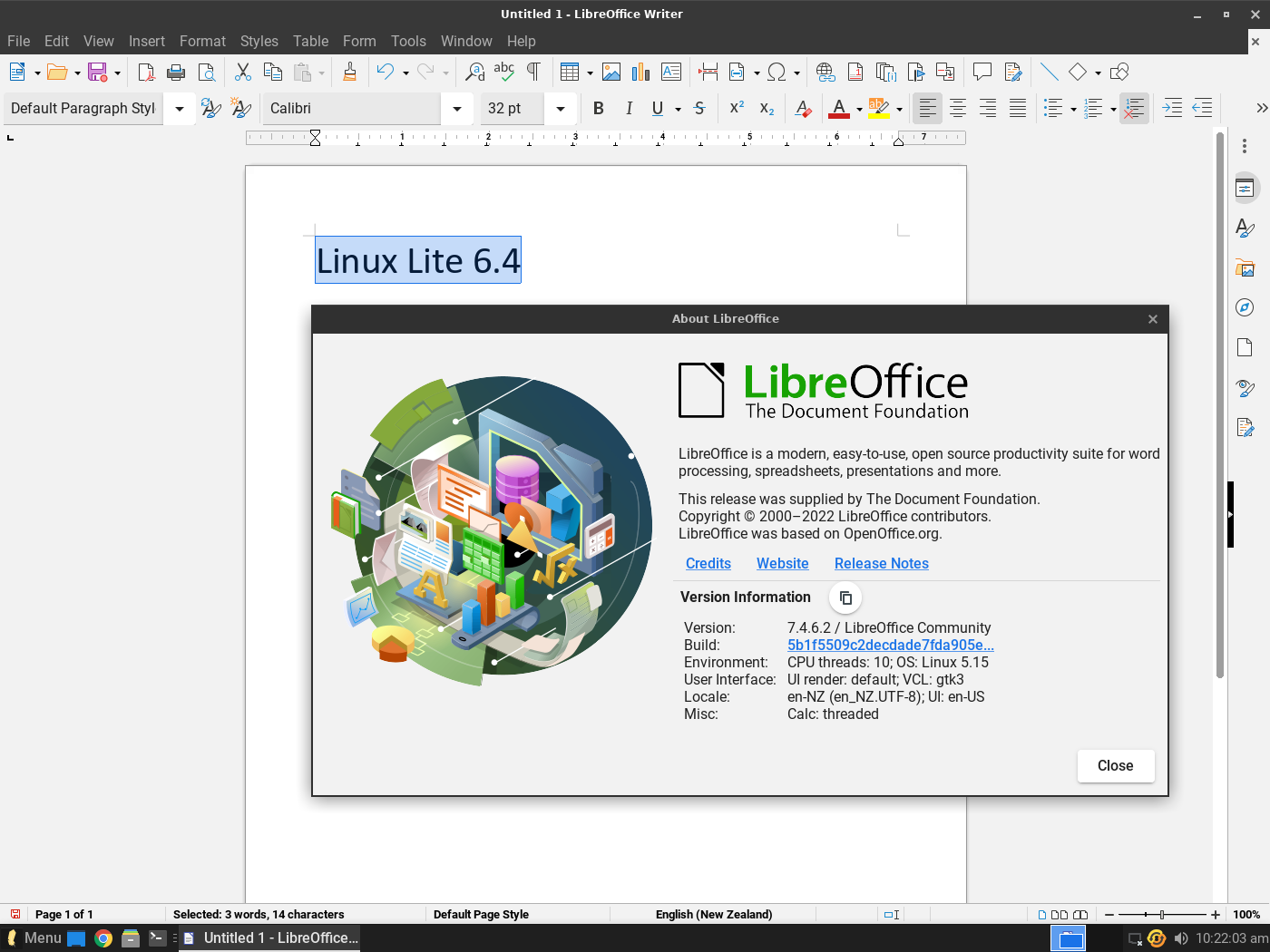 Linux Lite Free Office Suite