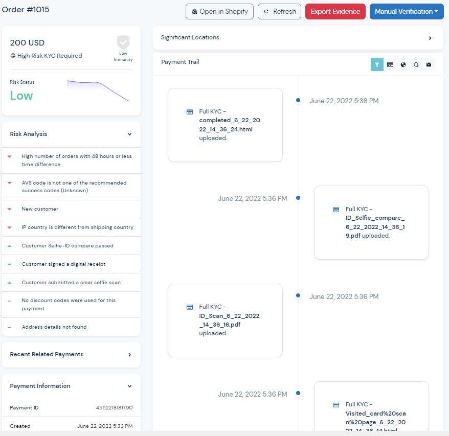 FUGU screenshot: Ongoing risk assessment