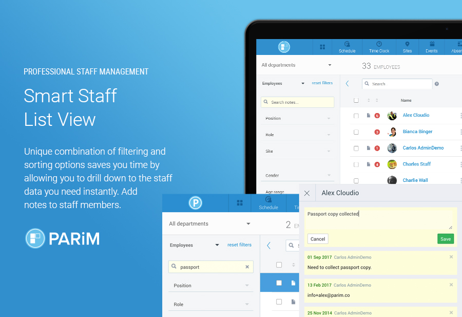PARiM Software - Fast HR Data Management