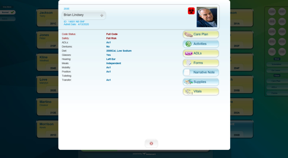 myUnity Senior Living Software - myUnity Senior Living patient profile