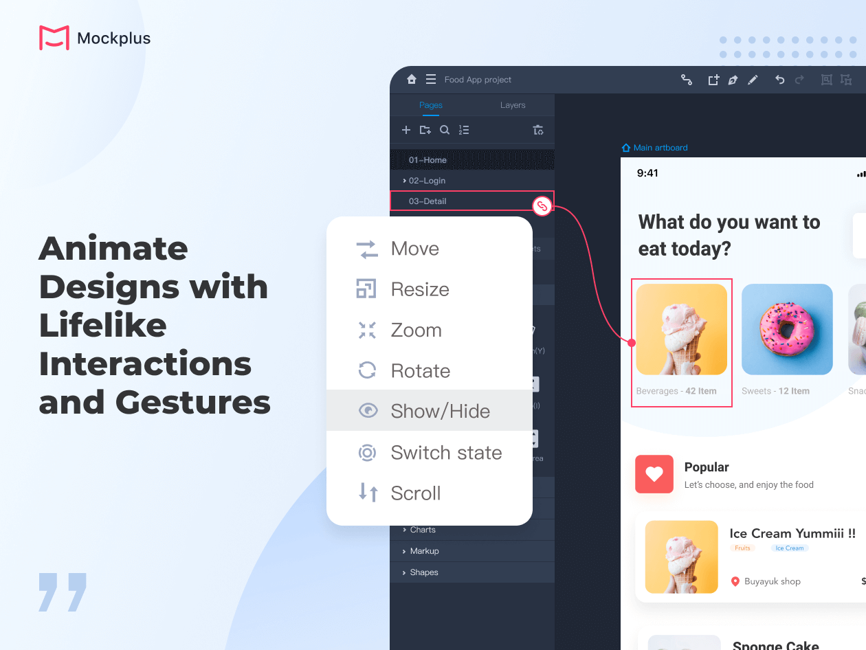 Mockplus Software - Animate Designs with Lifelike Interactions and Gestures