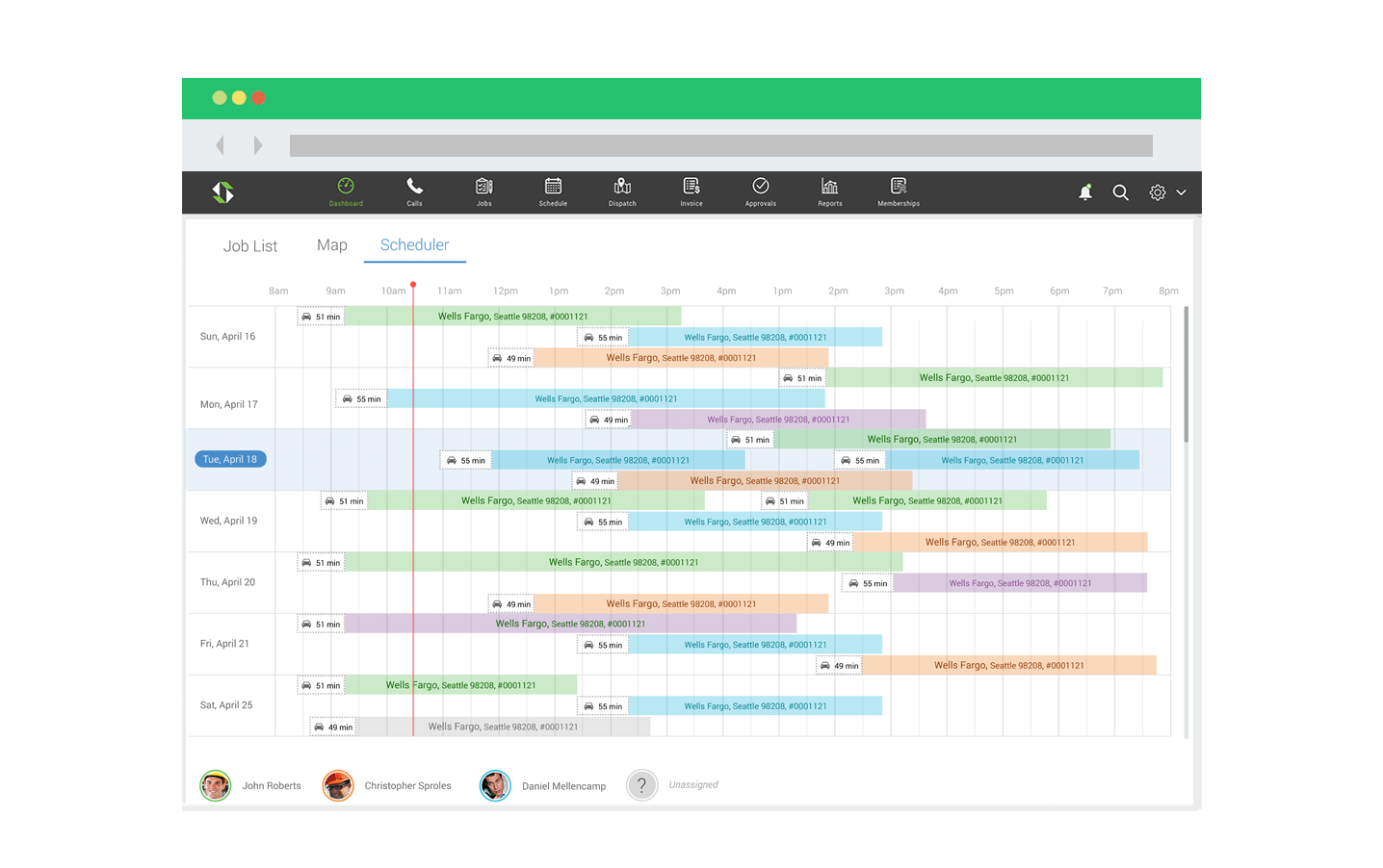 SmartServ scheduling