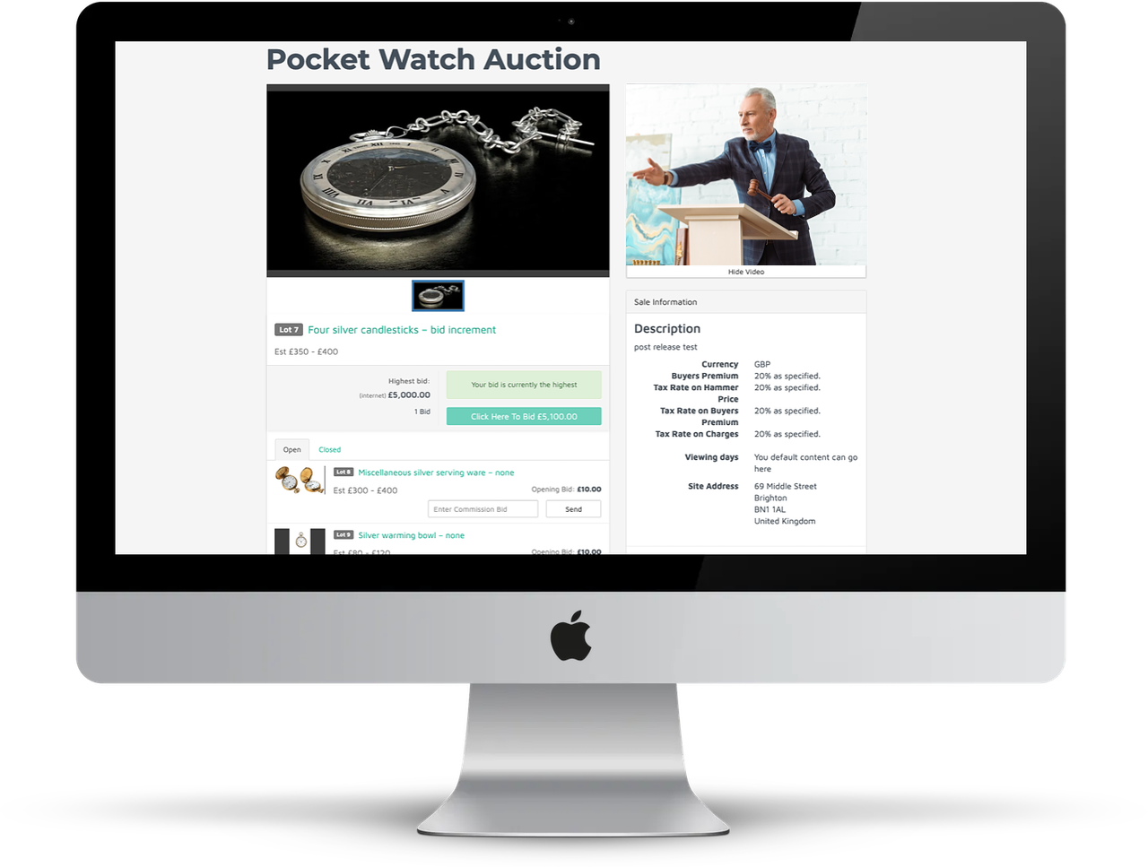 Webcast Auction Software