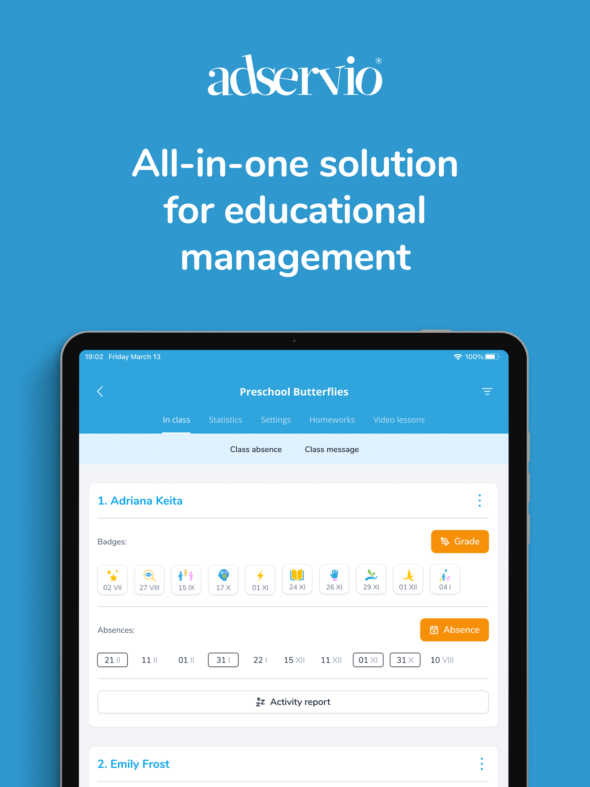 Teachers quickly enter grades, absences or ratings. Parents receive notifications in real time with the school situation.