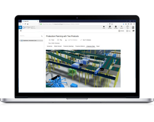 OPTIMIZE screenshot: OPTIMIZE production planning