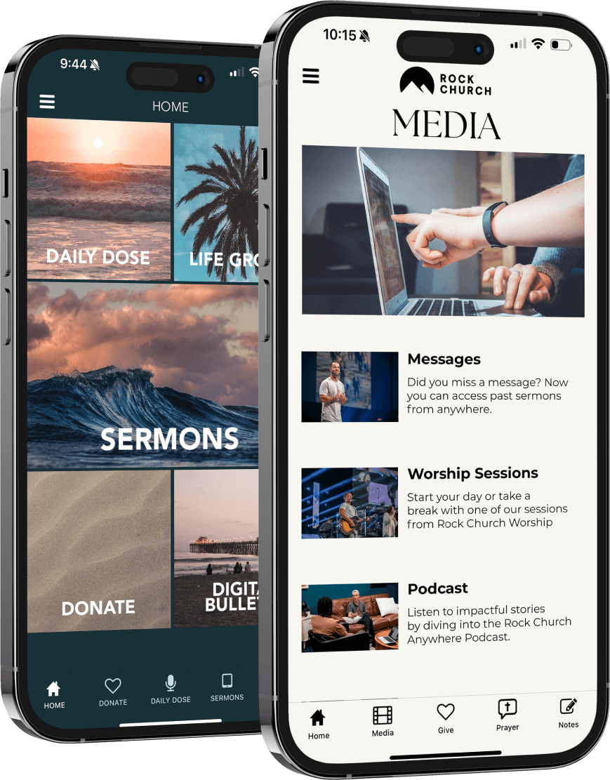 Tithely Church App screenshot: Beautiful pre-designed, yet customizable, templates to choose from.