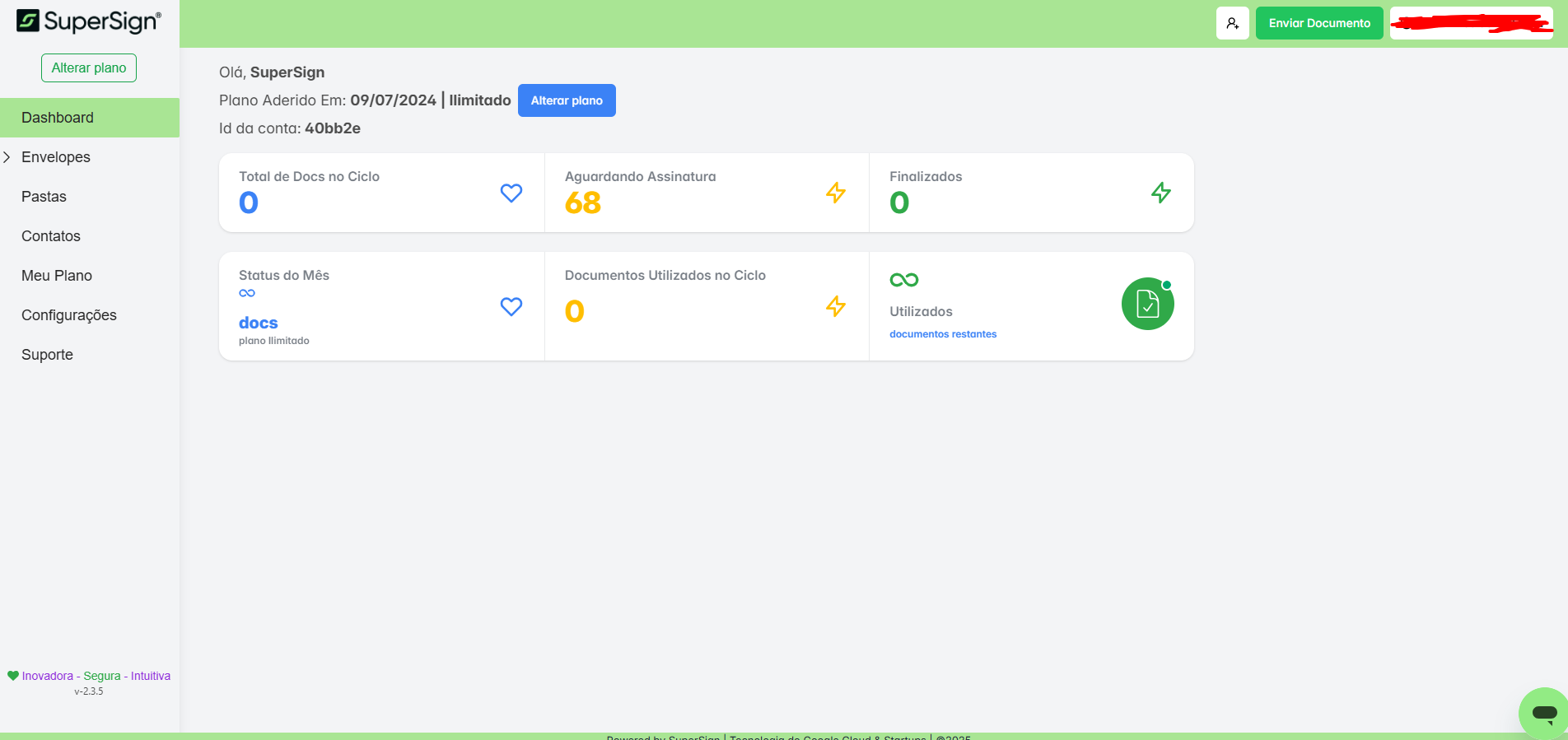 SuperSign screenshot: SuperSign dashboard