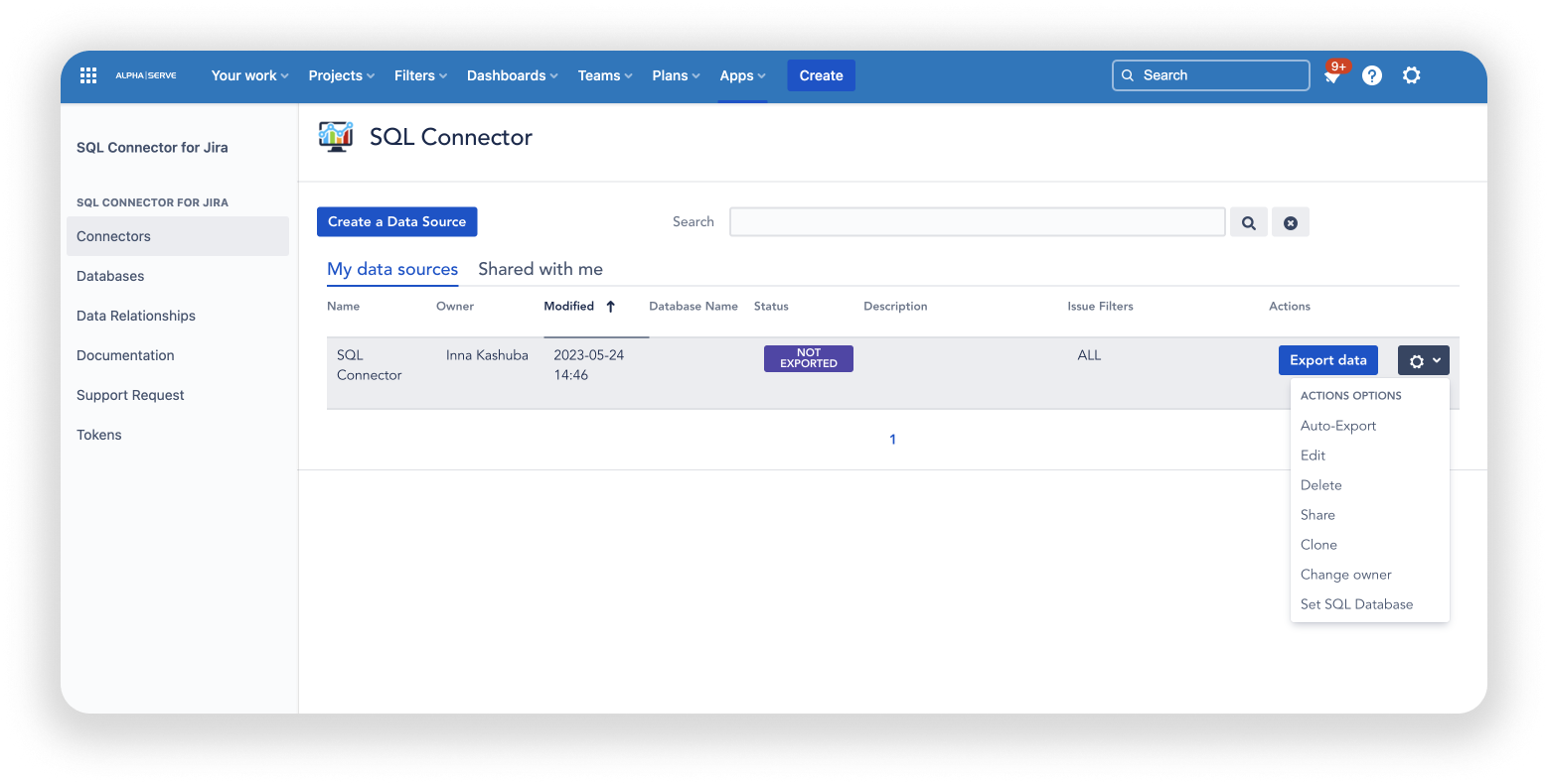 SQL Connector for Jira: Export Data Using Advanced Features