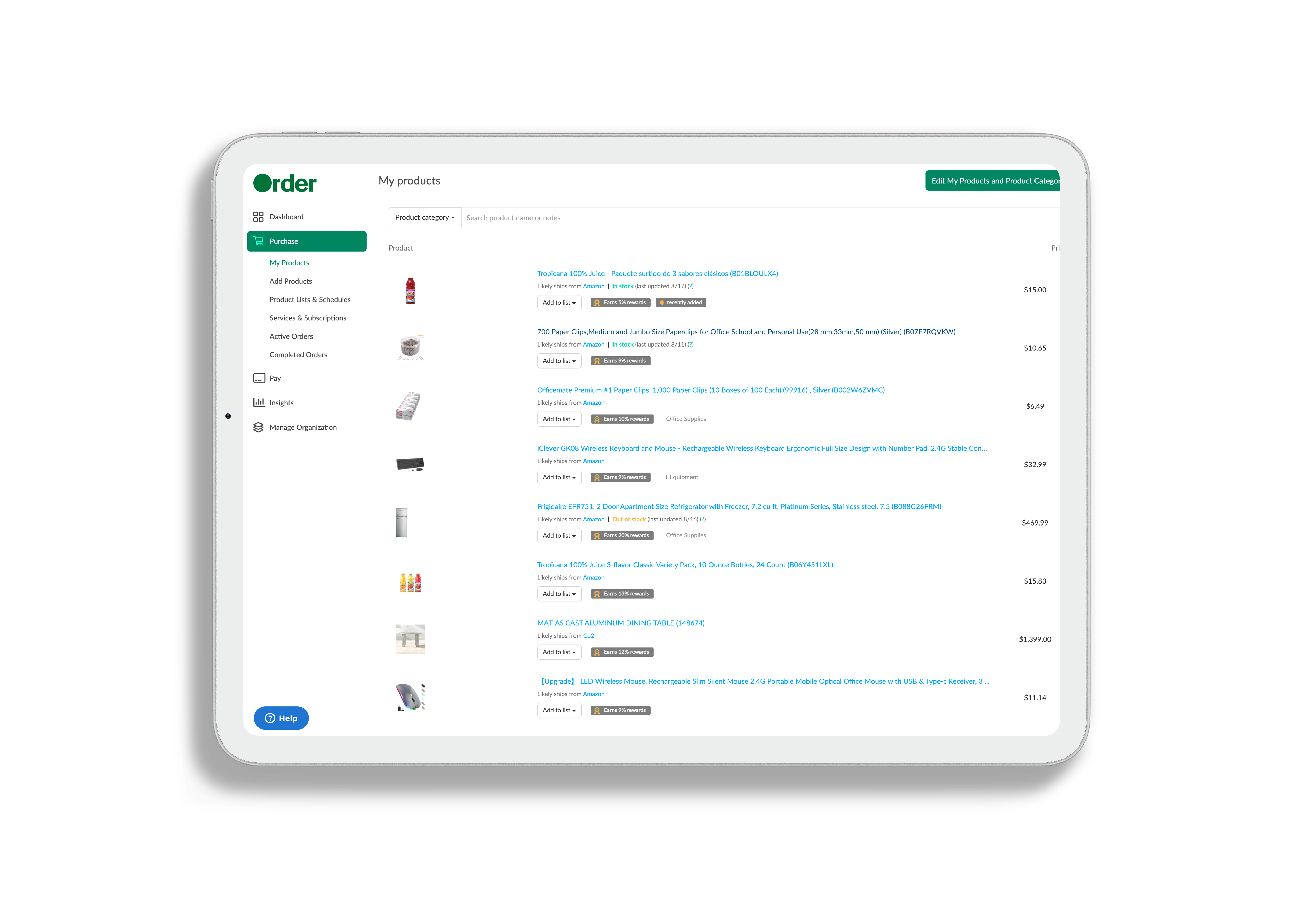 Order.co Software - A guided marketplace for all your purchasers