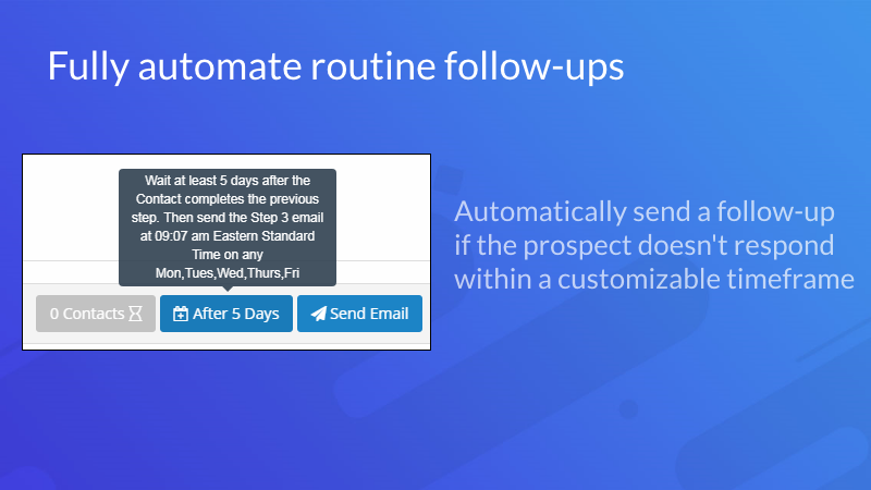Bluetick screenshot: Automate routine followups