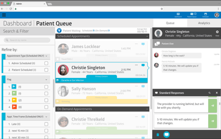 Virtual Care Management patient queue