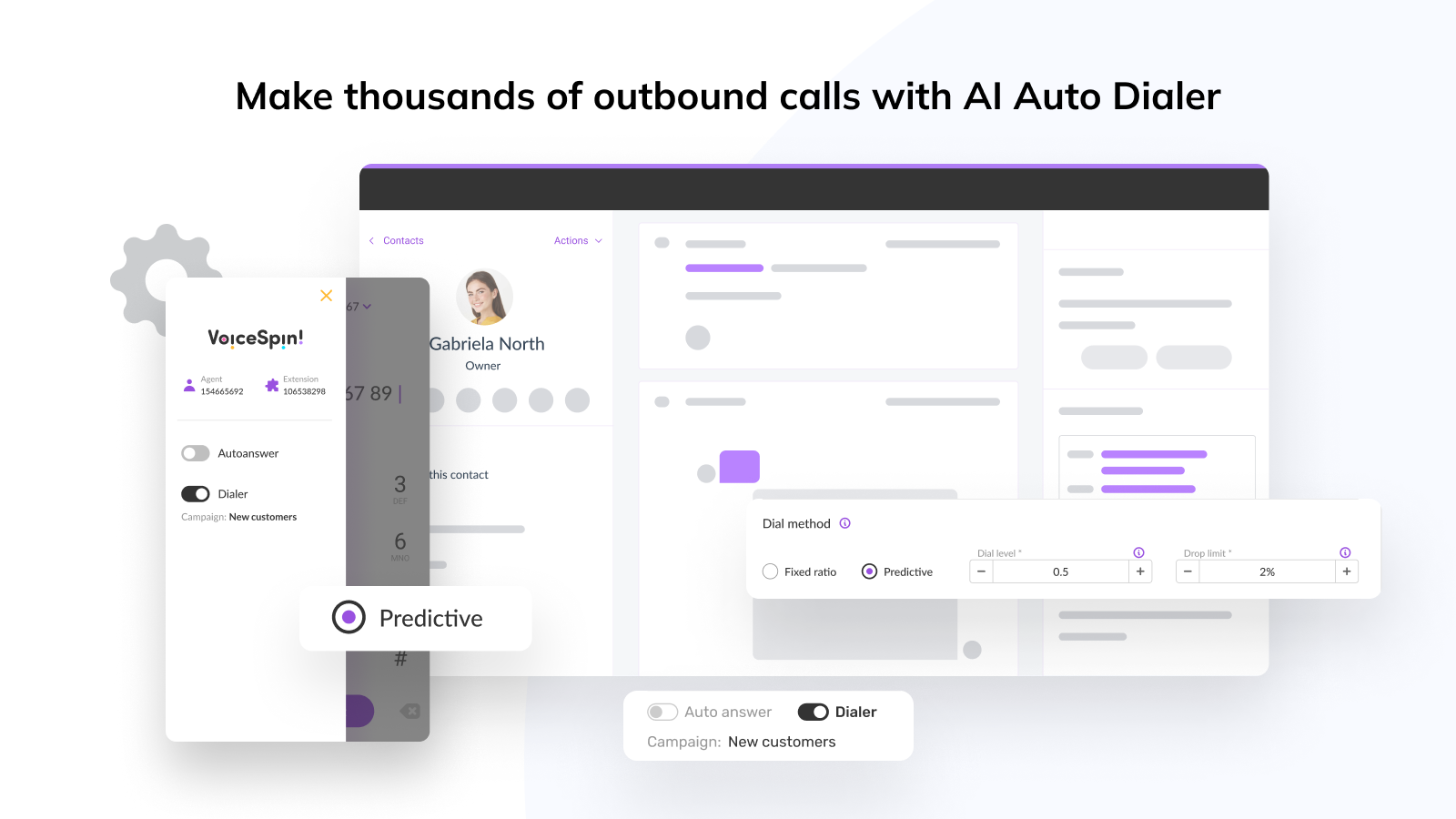 Make thousands of outbound calls with AI Auto Dialer