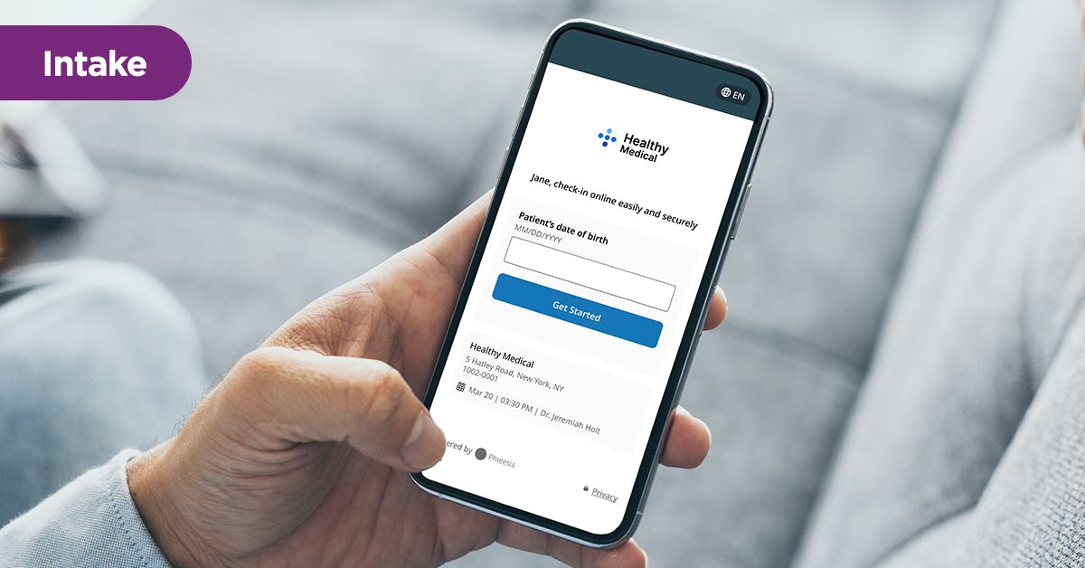 Phreesia Software - Save staff five minutes per visit by letting patients check in for their visit anytime, anywhere on their own device. Ask the right questions at the right time by customizing intake for each visit based on appointment type, age, chief complaint and more.