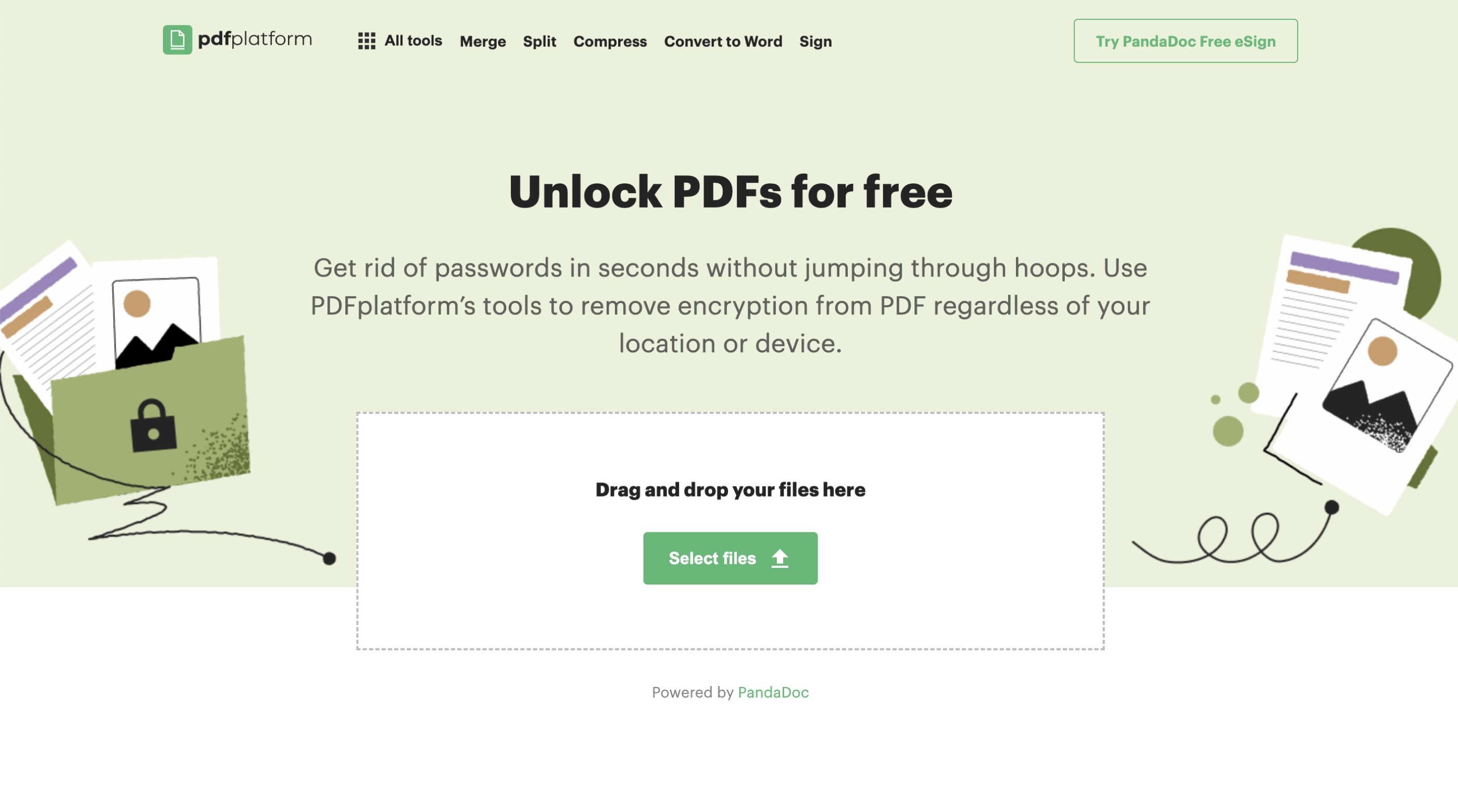 Unlock PDF Document Online, Remove Password for Free with PDF Permission Remover - PDFPlatform