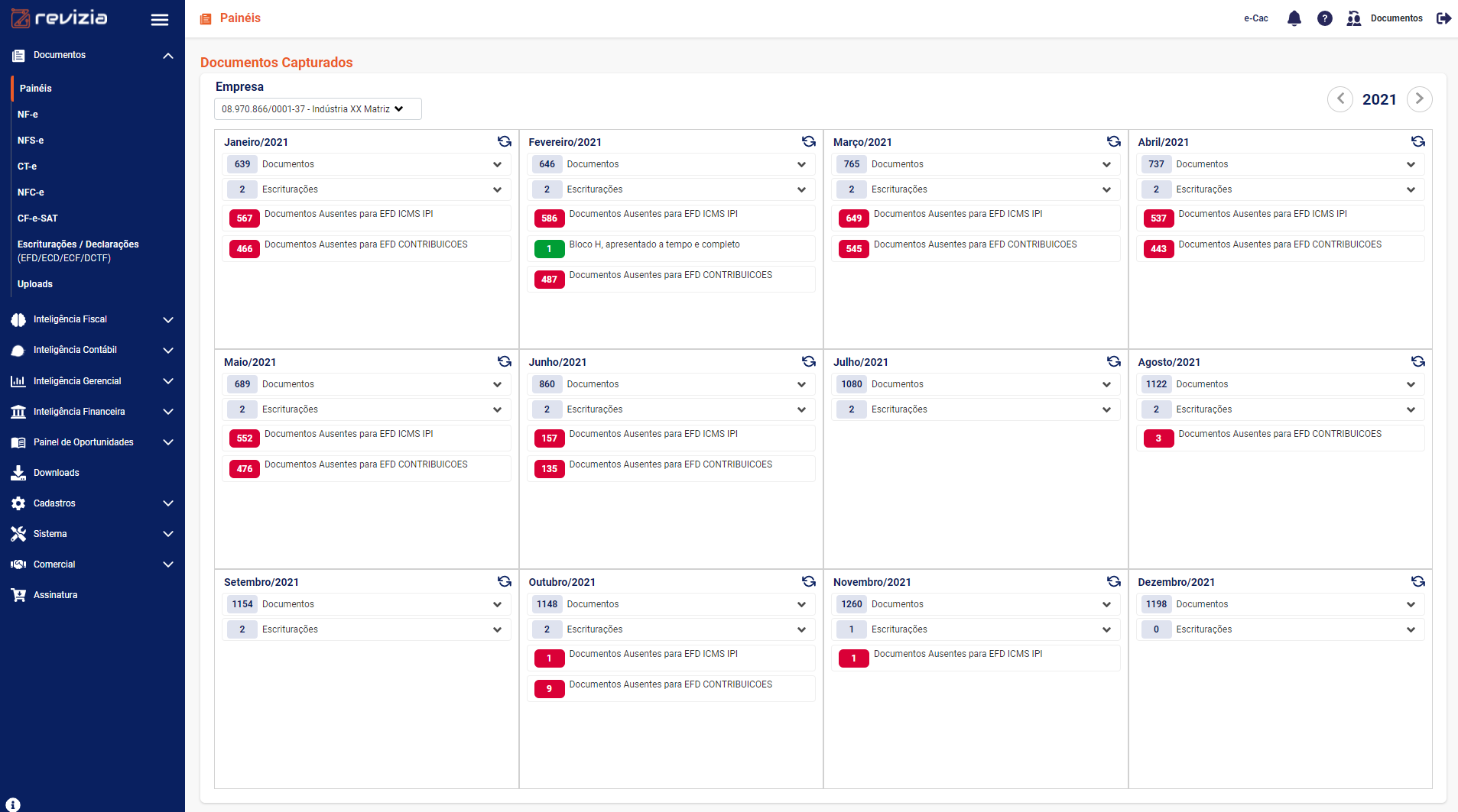 Revizia screenshot: Revizia documents