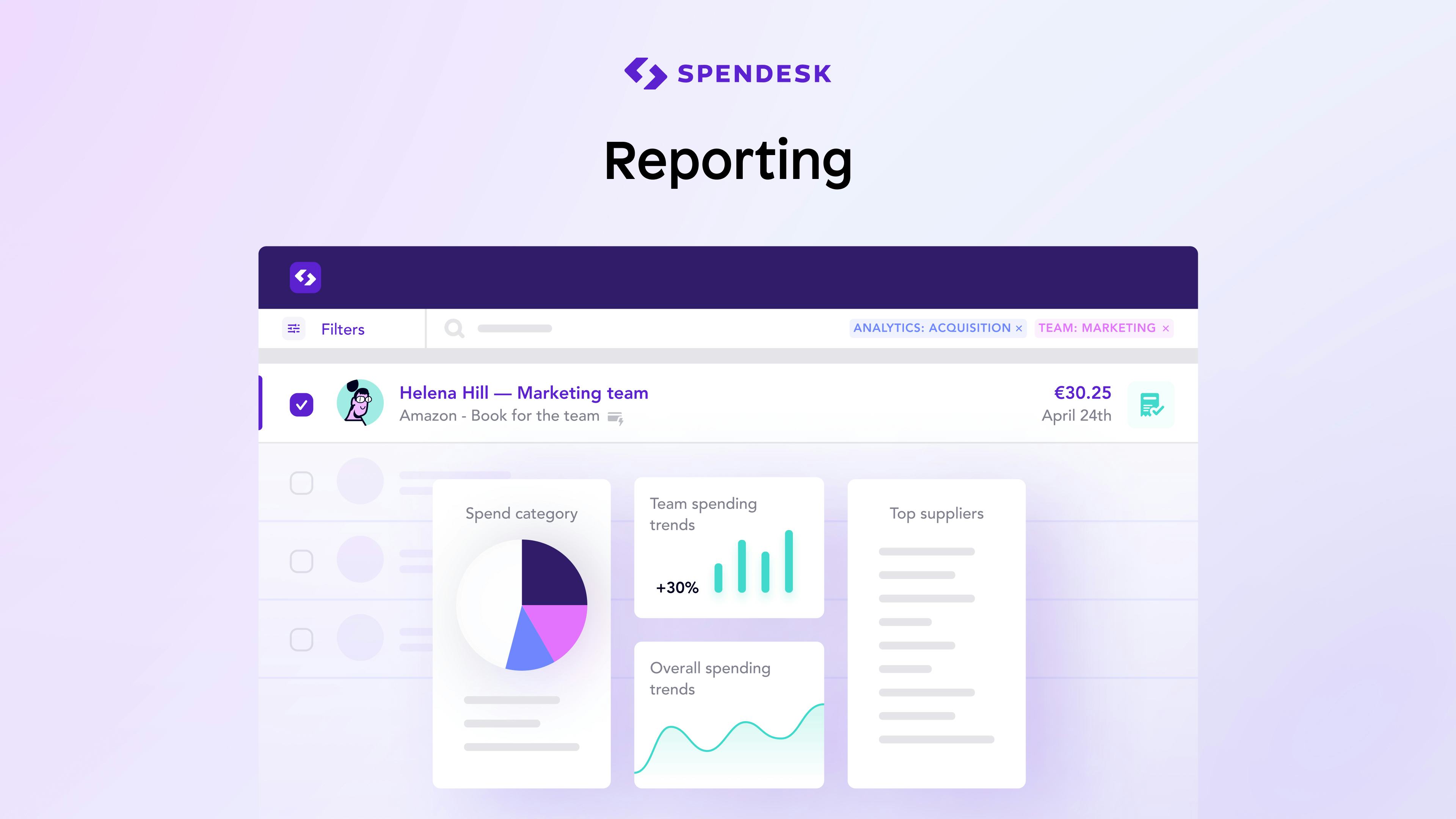 Spendesk Software - View consolidated spending reports in detail