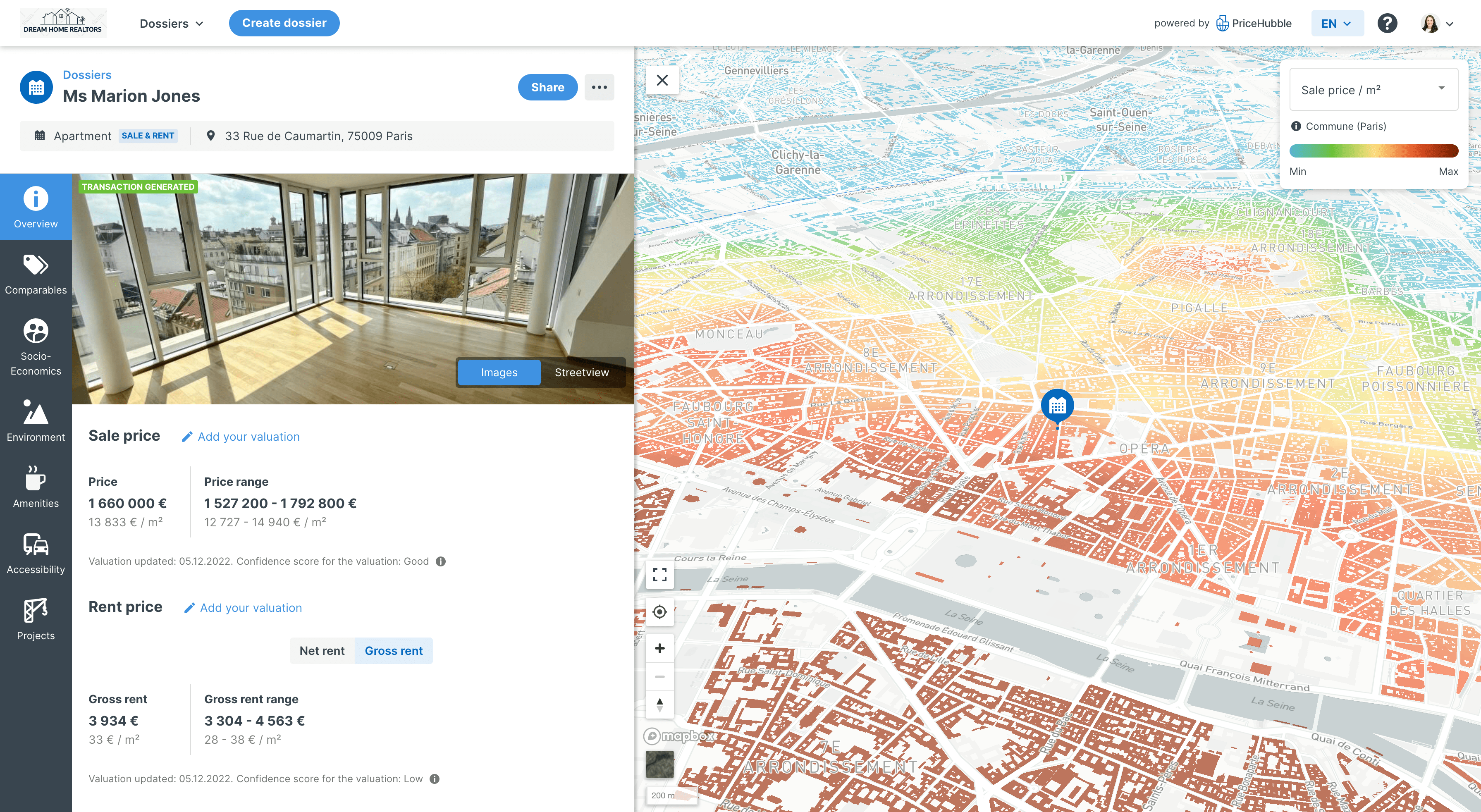 Property Advisor screenshot: Property Advisor Report Overview
