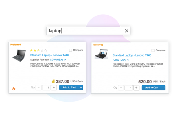 Coupa Business Spend Management Software - Give users an easy experience for all types of goods, services, and contingent worker needs while bubbling up ESG and other favored suppliers.