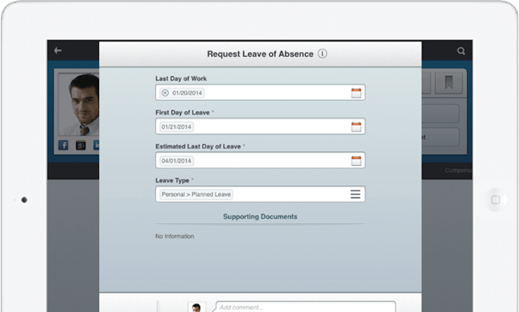 Workday HCM screenshot: Workday HRM Absence Management