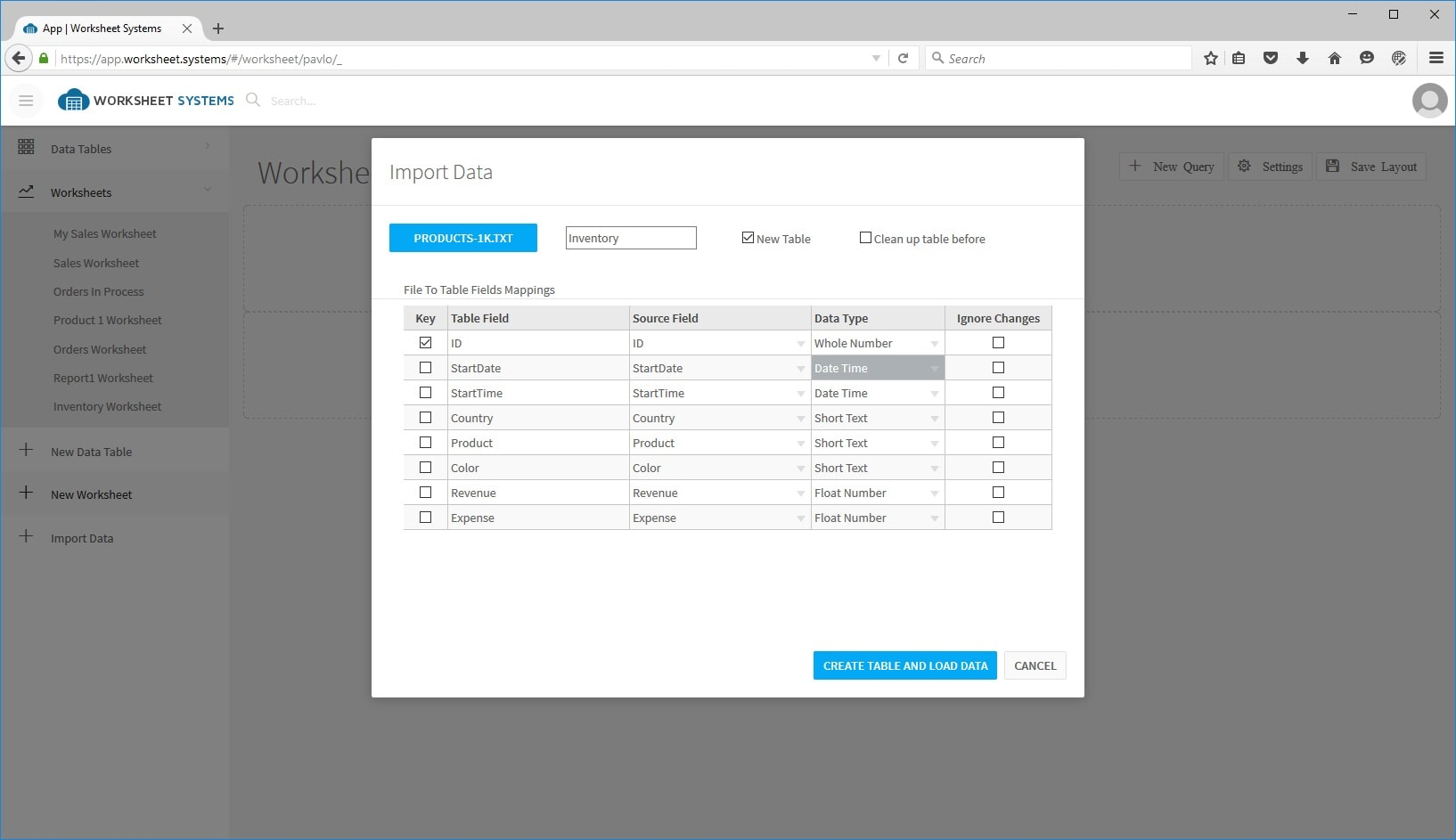 Import and export data at any time