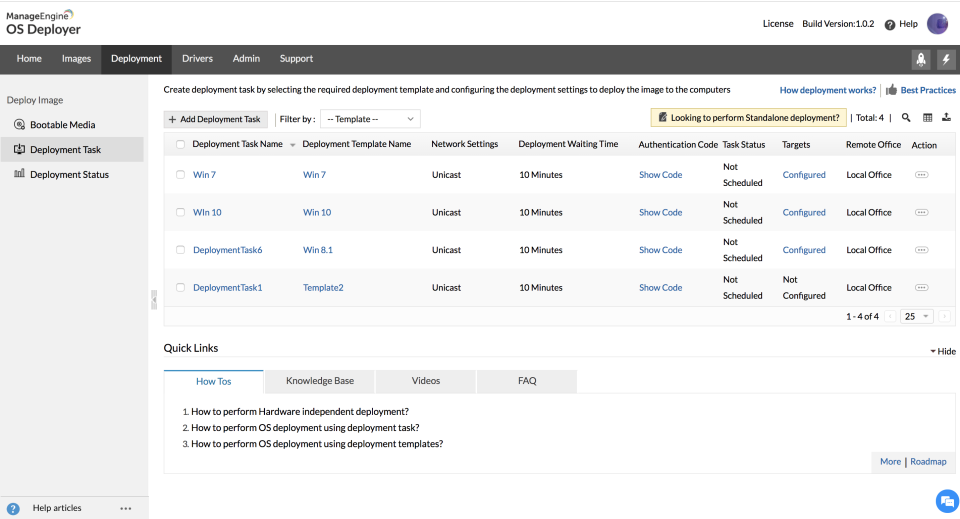 ManageEngine OS Deployer Software - ManageEngine OS Deployer deployment