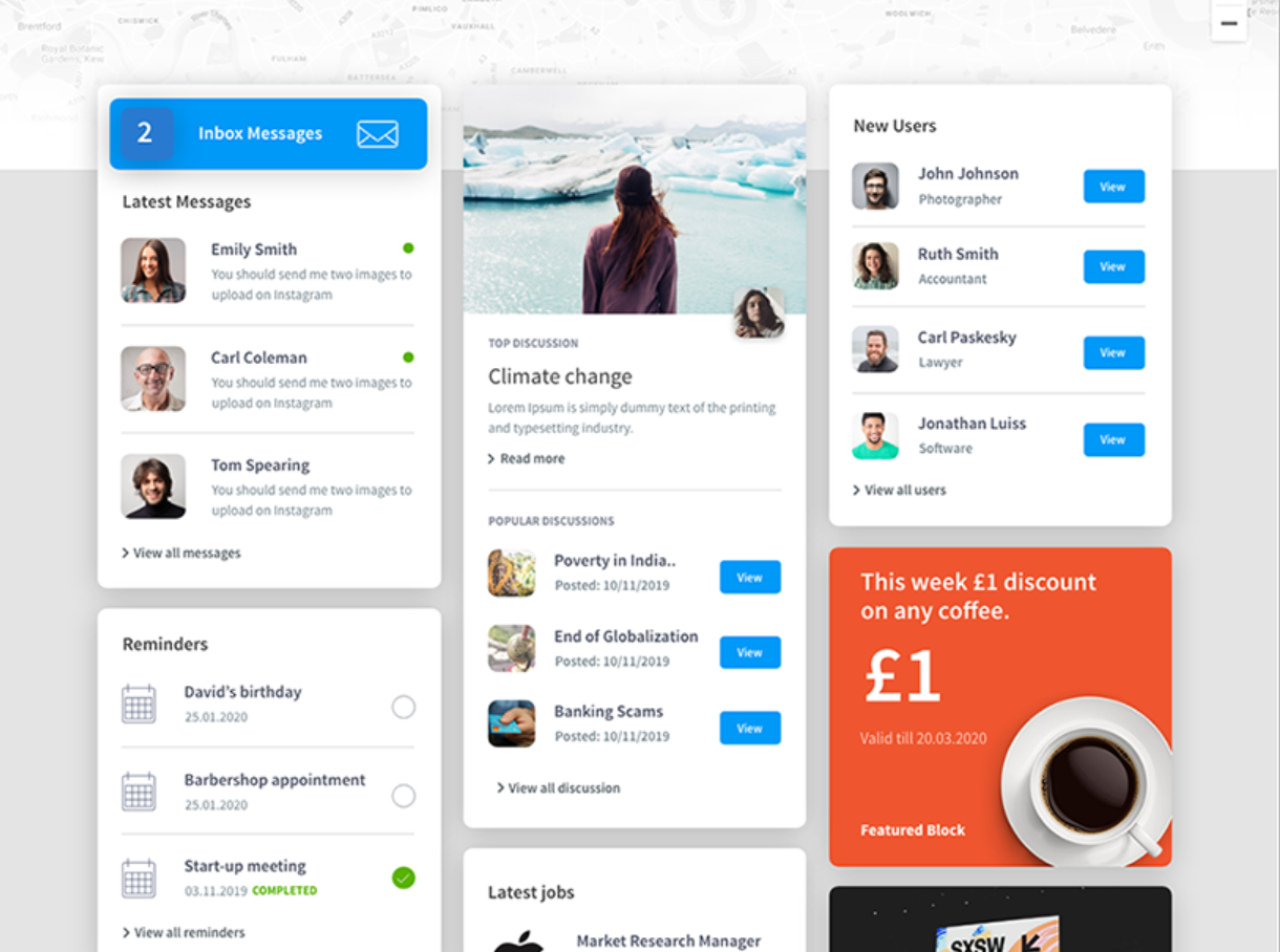 Aluminati Software - Aluminate Community Builder main dashboard