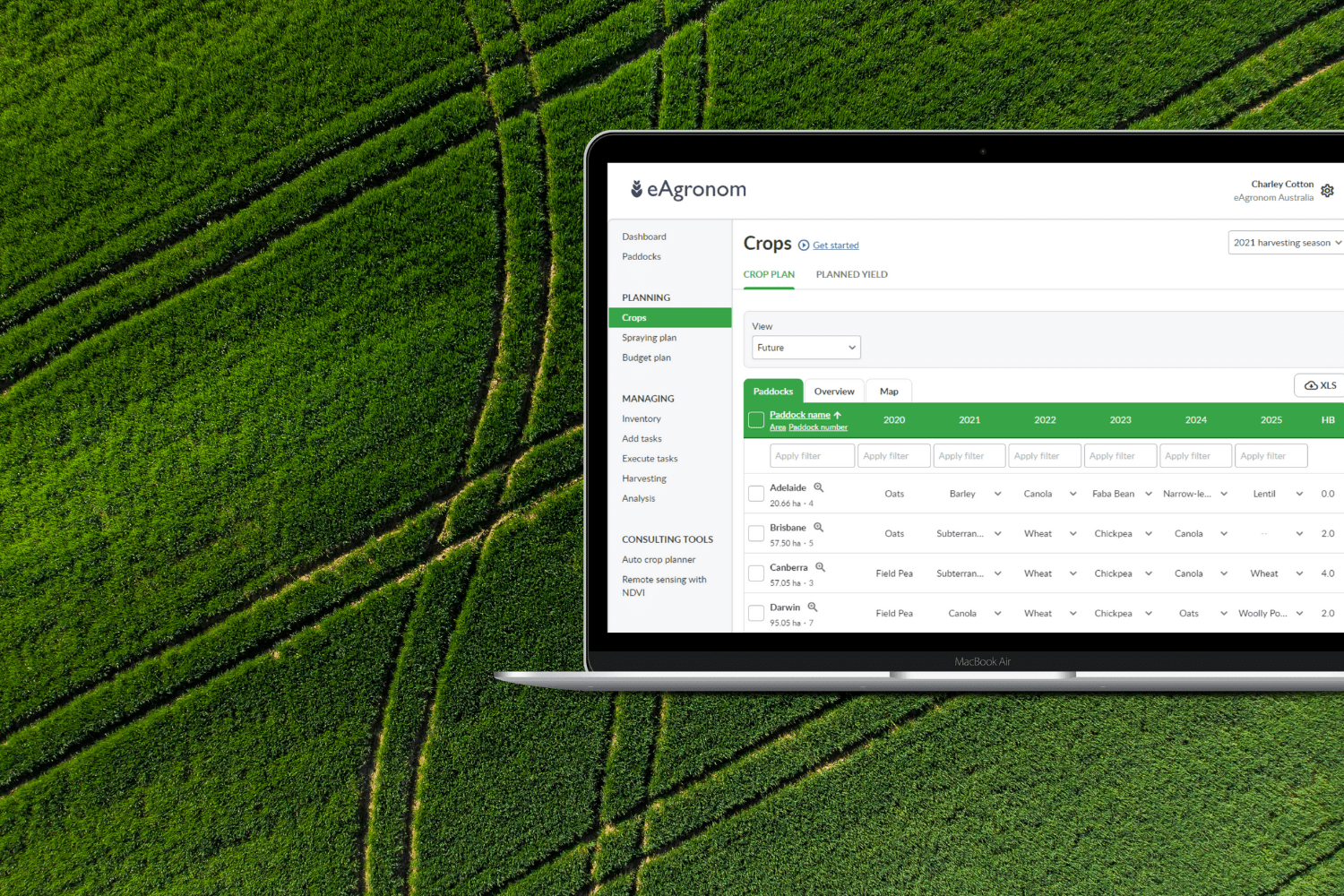 Crop Management  - eAgronom - Independent Farm Management Software System For Grain Growers