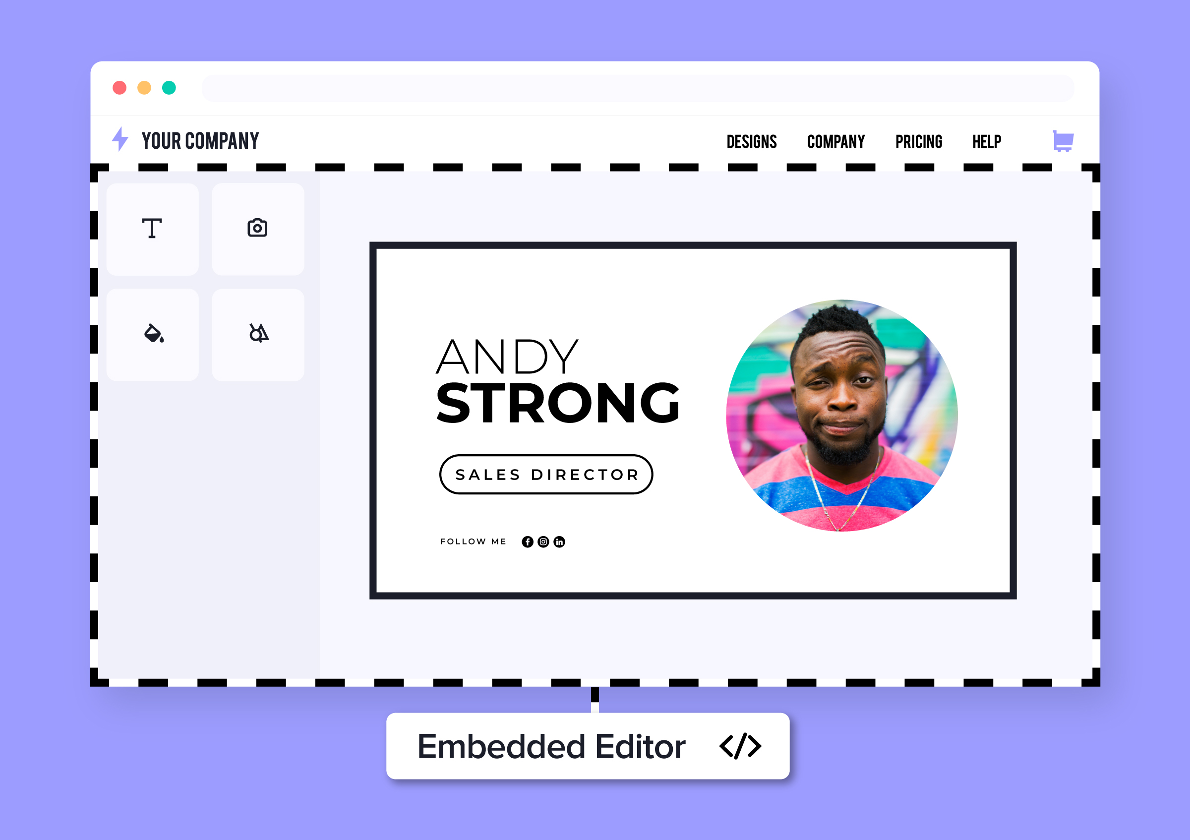 Design Huddle screenshot: White-labeled, embeddable graphic design and video editor to match the look and feel of your website or platform. Use the SDK to create a fully custom editing experience. 