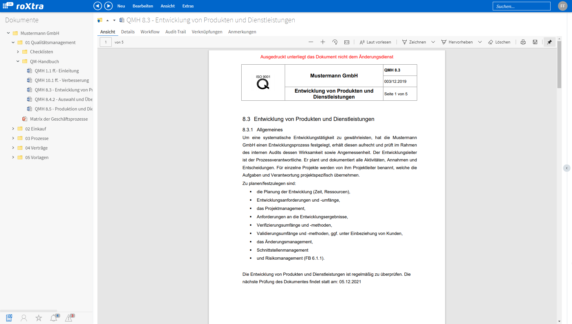 roXtra Documents screenshot