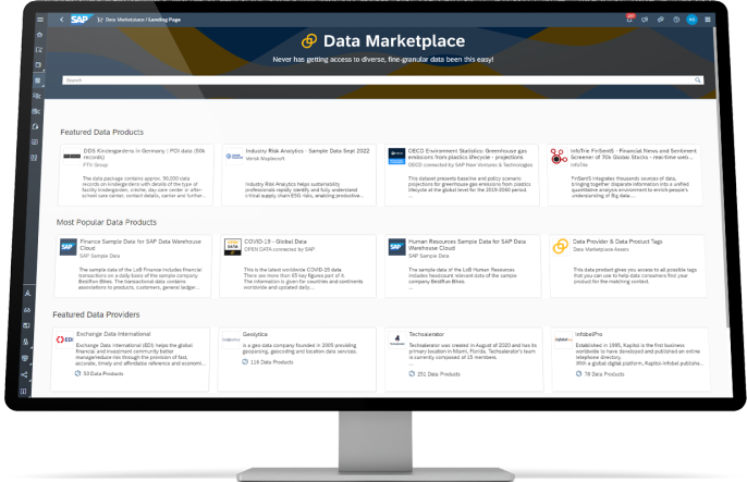 SAP Datasphere Software - Data marketplace