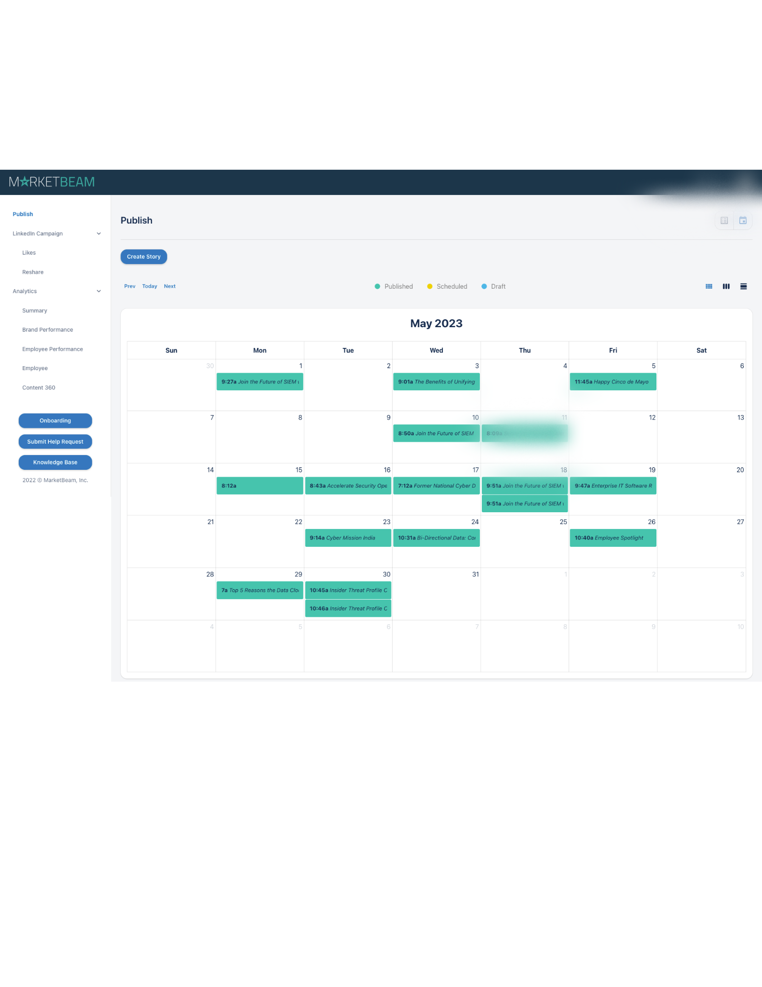 Plan and execute your social strategy effortlessly with MarketBeam's Social Media Calendar. Schedule posts, view planned content at a glance, and streamline your workflow for a more effective social media management.
