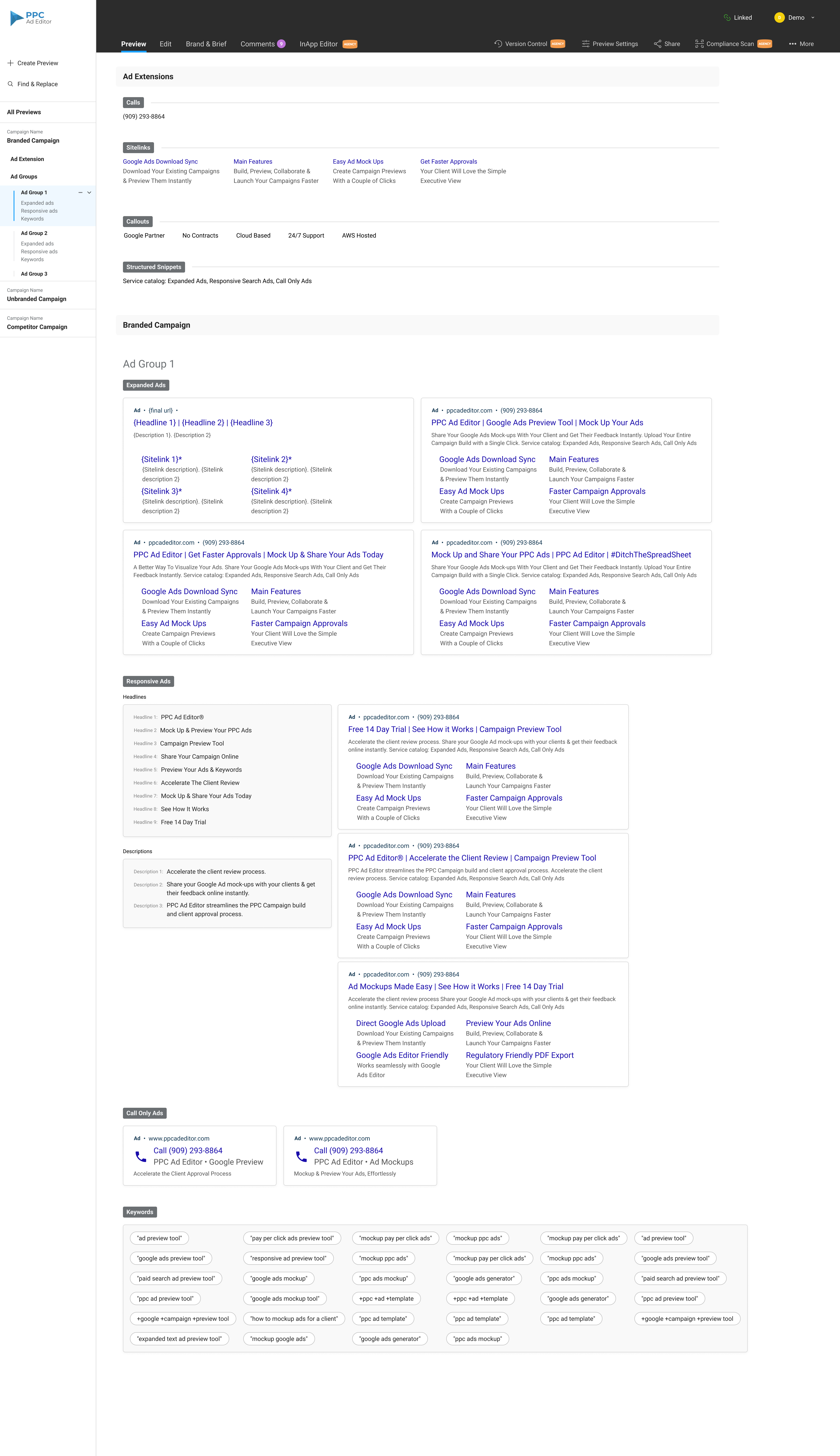 PPC Ad Editor Software - 3