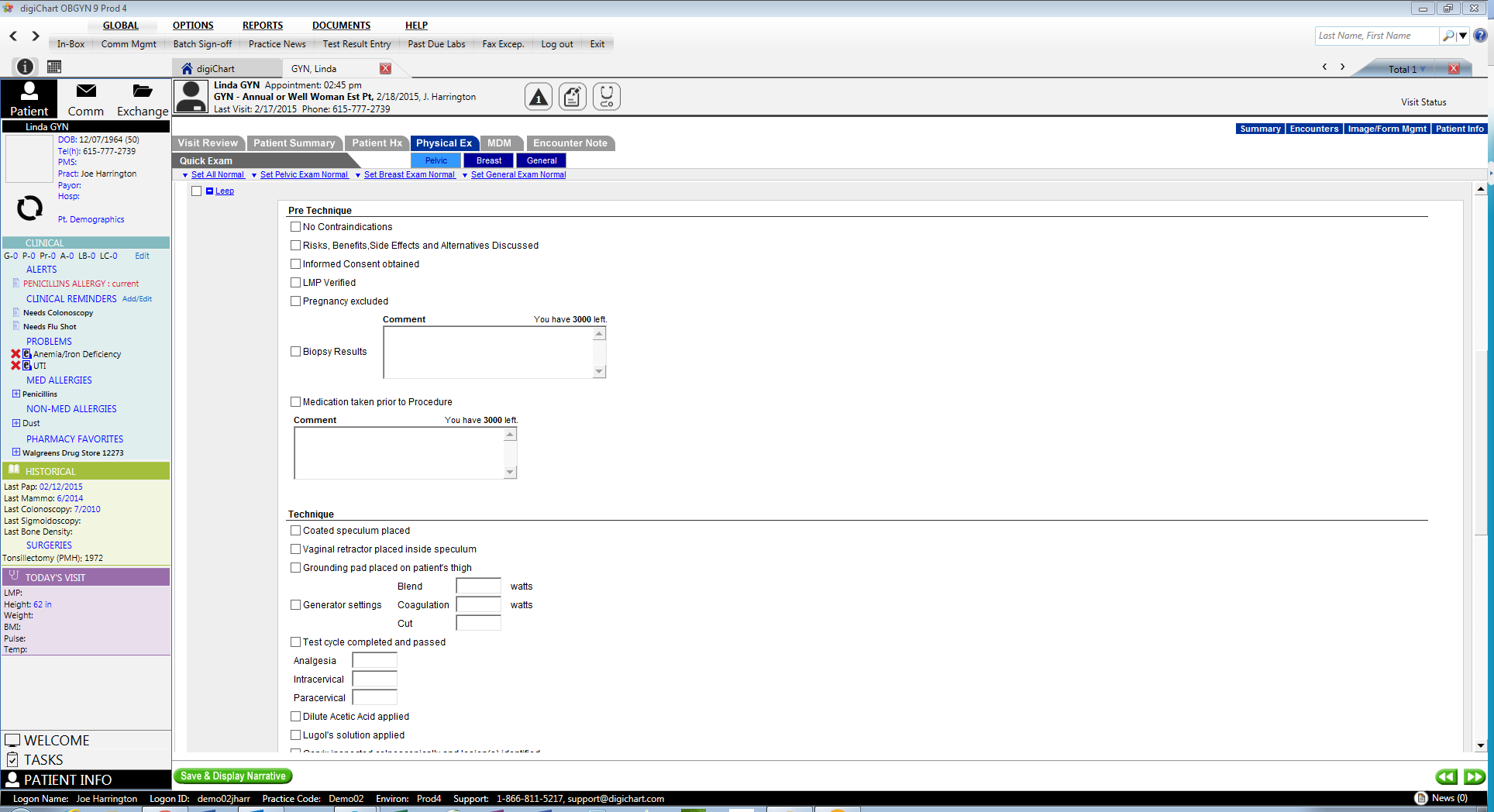 Amazing Charts EHR OB/GYN Software - Patient appointment tracking